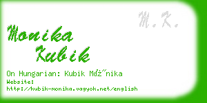 monika kubik business card